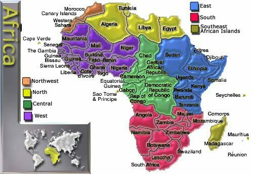 Map of Africa Bed & Breakfast Inns Travel Guide * Hotels * Accommodations * Lodging * Travel