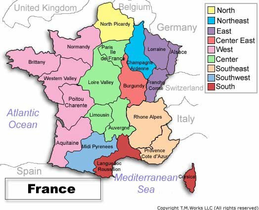 Map of France Bed & Breakfast Inns Travel Guide * Hotels * Accommodations * Lodging * Travel